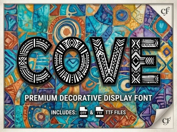 Cove: The Tribal-Inspired Display Typeface for Bold Brands