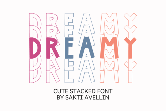 Dreamy: The Stacked Display Font for Creative Projects
