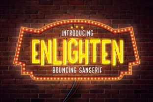 Enlighten: The Nostalgic Neon Display Font for Modern Design