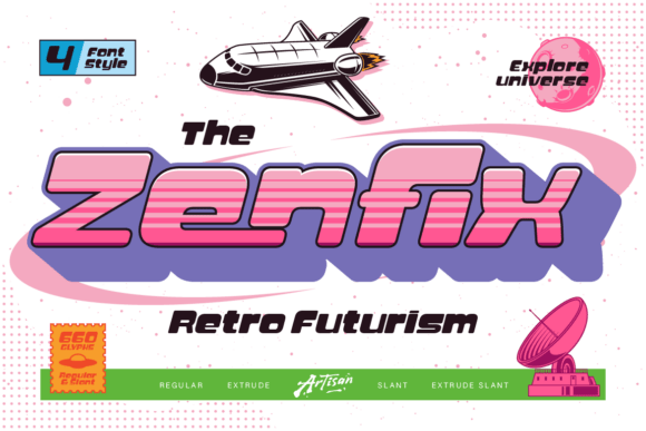 Zenfix: A Retro Futuristic Display Font for Bold Ideas